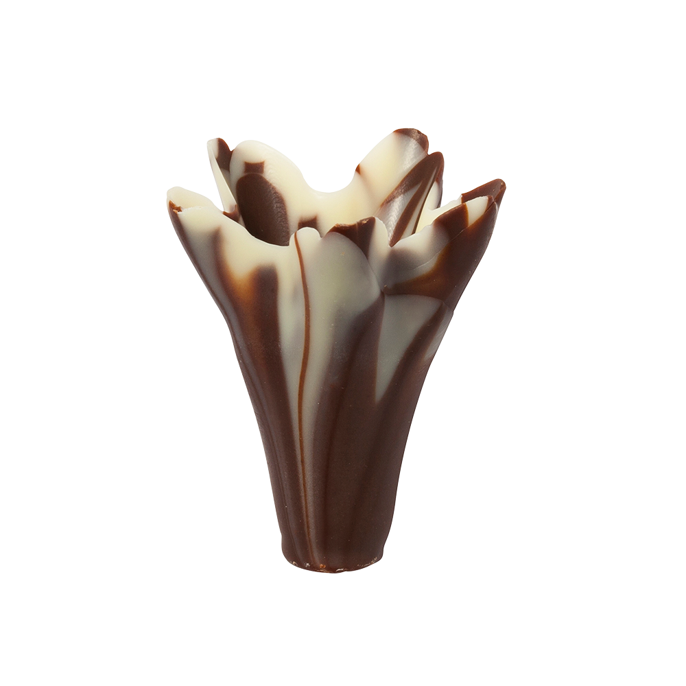 2,5D / 3D decorations - Marbled Chocolate Small Lilies