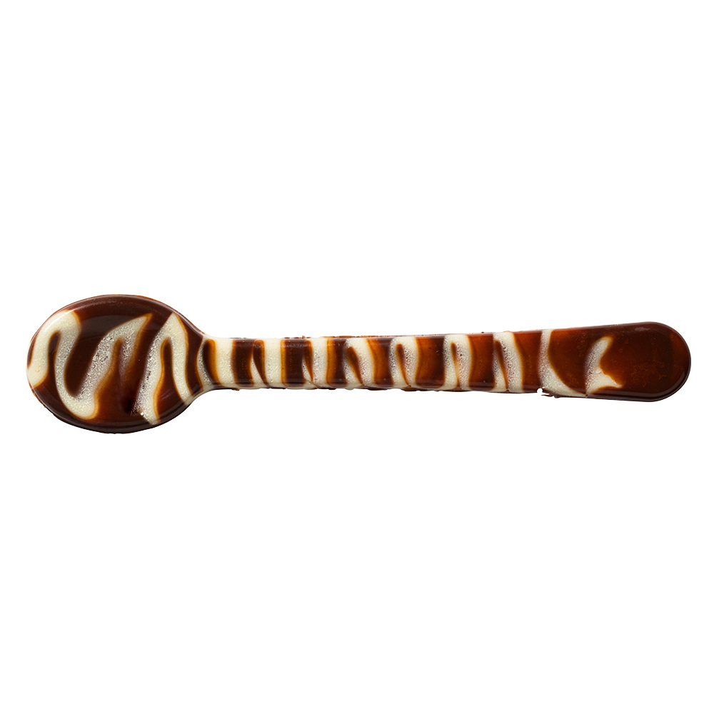 2,5D / 3D decorations - Marbled Chocolate Spoons