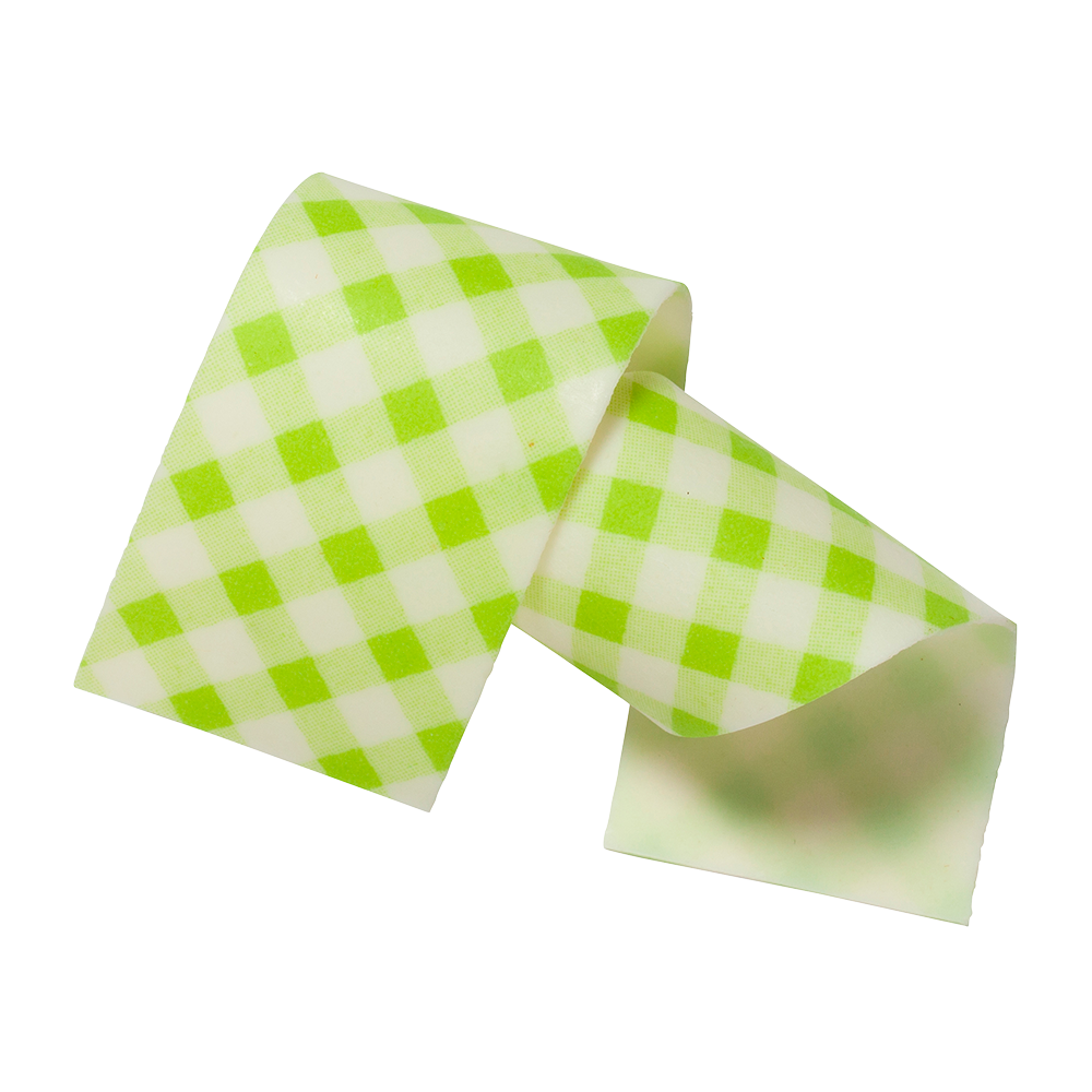 Cake collars - Marzipan Vichy Green Collars 40mm